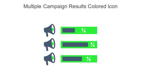 Multiple Campaign Results Colored Icon In Powerpoint Pptx Png And Editable Eps Format