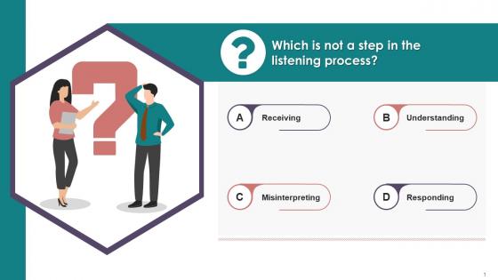 Multiple Choice Question On Listening Process Training Ppt