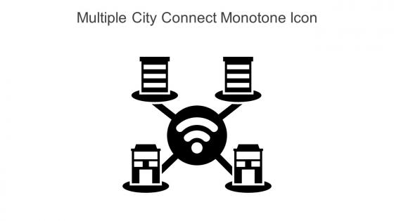 Multiple City Connect Monotone Icon In Powerpoint Pptx Png And Editable Eps Format