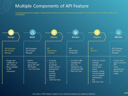 Multiple components of api feature ppt powerpoint presentation file themes