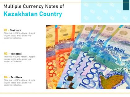 Multiple currency notes of kazakhstan country