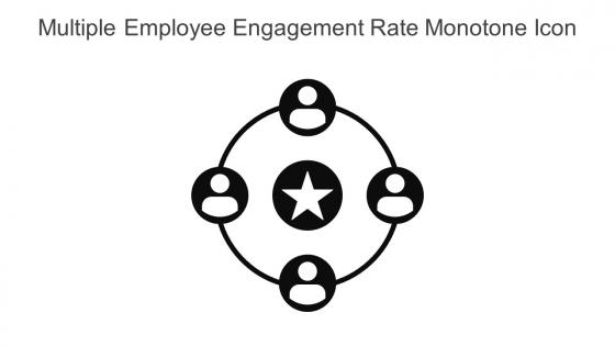 Multiple Employee Engagement Rate Monotone Icon In Powerpoint Pptx Png And Editable Eps Format