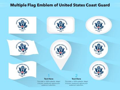Multiple flag emblem of united states coast guard