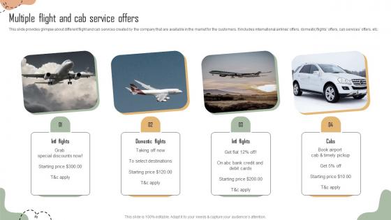 Multiple Flight And Cab Service Offers Building Comprehensive Travel Agency Strategy SS V
