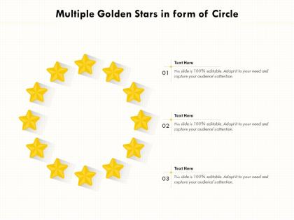 Multiple golden stars in form of circle