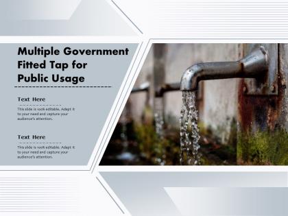 Multiple government fitted tap for public usage