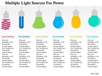 Multiple light sources for power flat powerpoint design