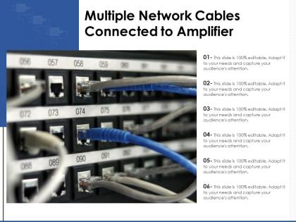 Multiple network cables connected to amplifier