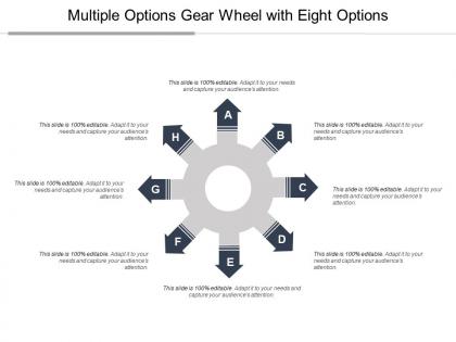 Multiple options gear wheel with eight options