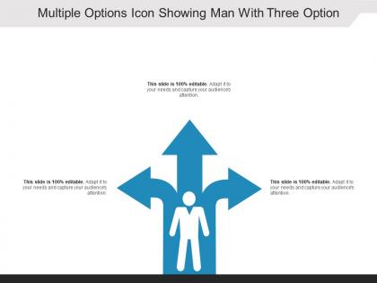 Multiple options icon showing man with three option