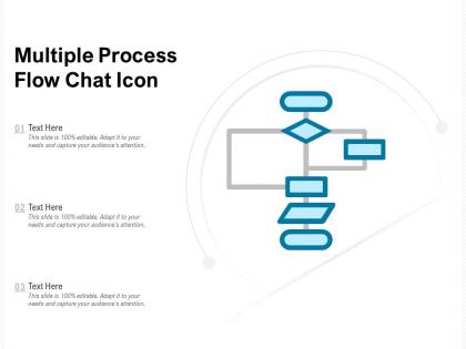 Multiple process flow chat icon