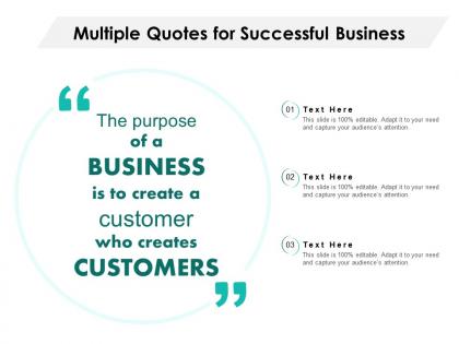Multiple quotes for successful business