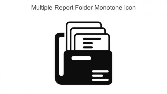 Multiple Report Folder Monotone Icon In Powerpoint Pptx Png And Editable Eps Format
