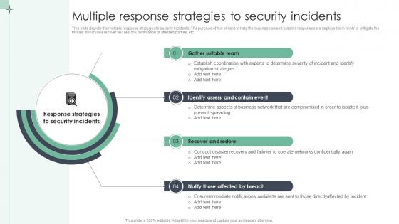 Multiple Response Strategies To Security Incidents