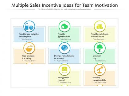 Multiple sales incentive ideas for team motivation