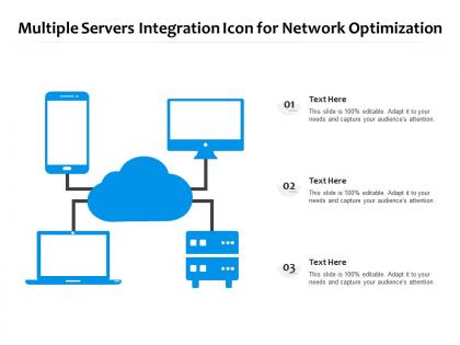 Multiple servers integration icon for network optimization