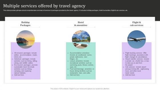 Multiple Services Offered By Travel Agency New And Effective Guidelines For Tourist Strategy SS V