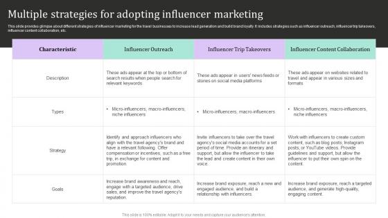 Multiple Strategies For Adopting Influencer New And Effective Guidelines For Tourist Strategy SS V
