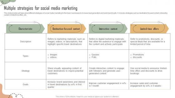 Multiple Strategies For Social Media Marketing Building Comprehensive Travel Agency Strategy SS V