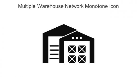Multiple Warehouse Network Monotone Icon In Powerpoint Pptx Png And Editable Eps Format