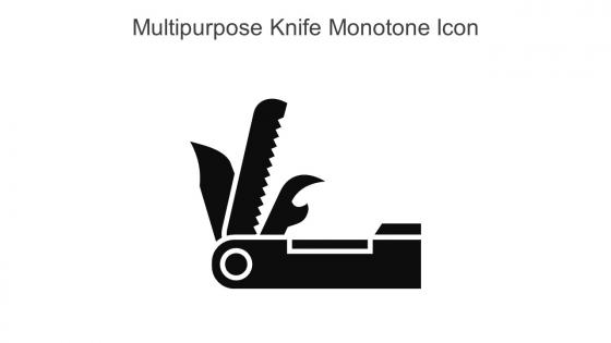 Multipurpose Knife Monotone Icon In Powerpoint Pptx Png And Editable Eps Format