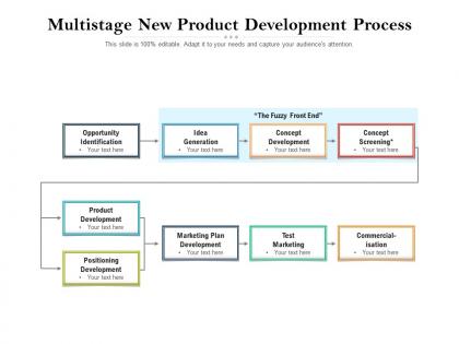 Multistage new product development process