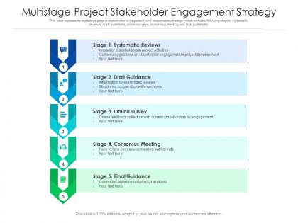 Multistage project stakeholder engagement strategy