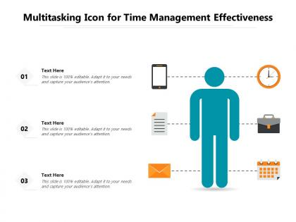 Multitasking icon for time management effectiveness