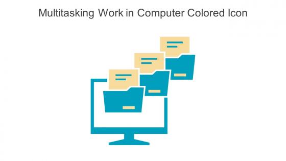 Multitasking Work In Computer Colored Icon In Powerpoint Pptx Png And Editable Eps Format