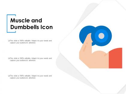 Muscle and dumbbells icon