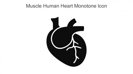 Muscle Human Heart Monotone Icon In Powerpoint Pptx Png And Editable Eps Format