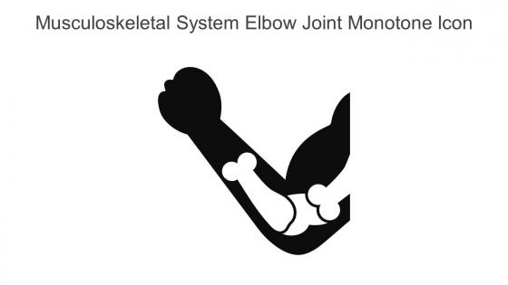 Musculoskeletal System Elbow Joint Monotone Icon In Powerpoint Pptx Png And Editable Eps Format