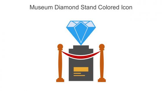 Museum Diamond Stand Colored Icon In Powerpoint Pptx Png And Editable Eps Format