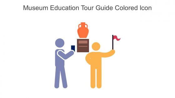 Museum Education Tour Guide Colored Icon In Powerpoint Pptx Png And Editable Eps Format