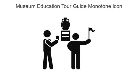 Museum Education Tour Guide Monotone Icon In Powerpoint Pptx Png And Editable Eps Format