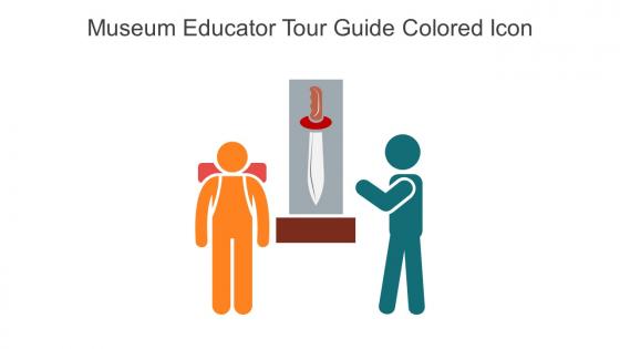 Museum Educator Tour Guide Colored Icon In Powerpoint Pptx Png And Editable Eps Format
