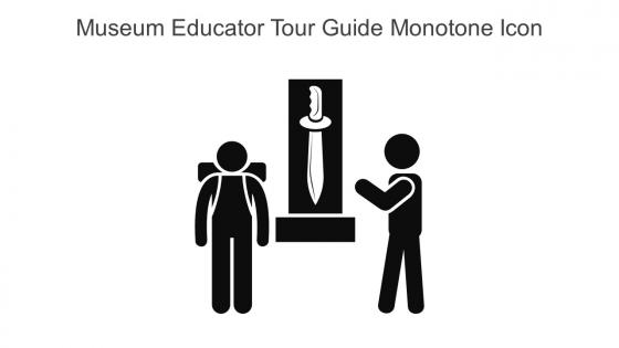 Museum Educator Tour Guide Monotone Icon In Powerpoint Pptx Png And Editable Eps Format