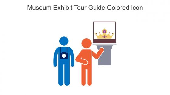 Museum Exhibit Tour Guide Colored Icon In Powerpoint Pptx Png And Editable Eps Format