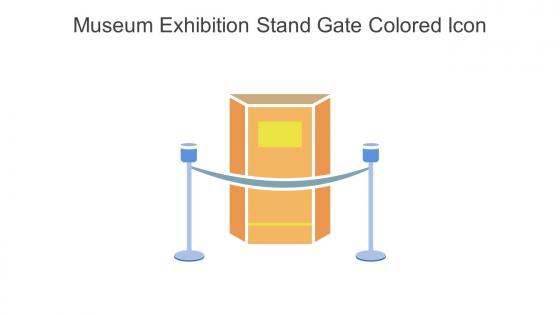 Museum Exhibition Stand Gate Colored Icon In Powerpoint Pptx Png And Editable Eps Format