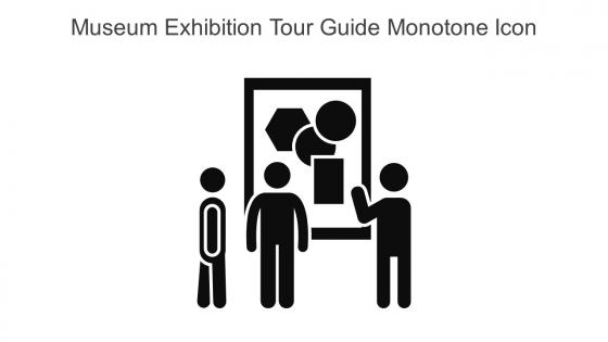 Museum Exhibition Tour Guide Monotone Icon In Powerpoint Pptx Png And Editable Eps Format