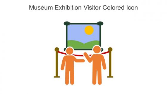 Museum Exhibition Visitor Colored Icon In Powerpoint Pptx Png And Editable Eps Format