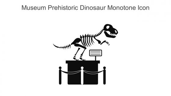 Museum Prehistoric Dinosaur Monotone Icon In Powerpoint Pptx Png And Editable Eps Format