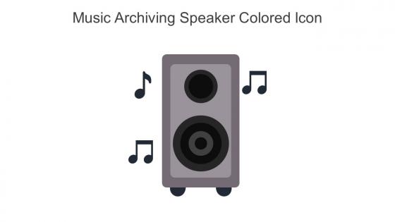 Music Archiving Speaker Colored Icon In Powerpoint Pptx Png And Editable Eps Format