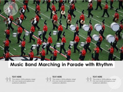 Music band marching in parade with rhythm