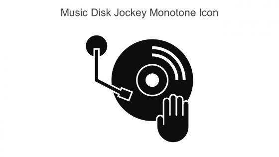 Music Disk Jockey Monotone Icon In Powerpoint Pptx Png And Editable Eps Format