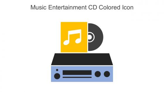 Music Entertainment CD Colored Icon In Powerpoint Pptx Png And Editable Eps Format