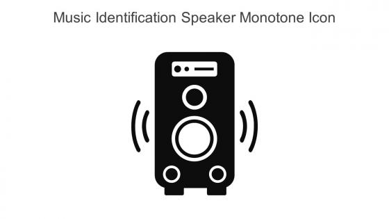 Music Identification Speaker Monotone Icon In Powerpoint Pptx Png And Editable Eps Format