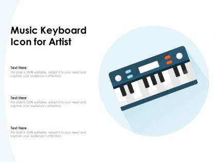 Music keyboard icon for artist