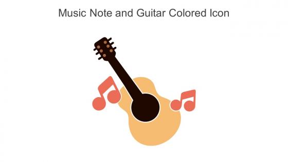 Music Note And Guitar Colored Icon In Powerpoint Pptx Png And Editable Eps Format