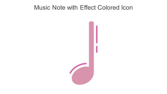 Music Note With Effect Colored Icon In Powerpoint Pptx Png And Editable Eps Format